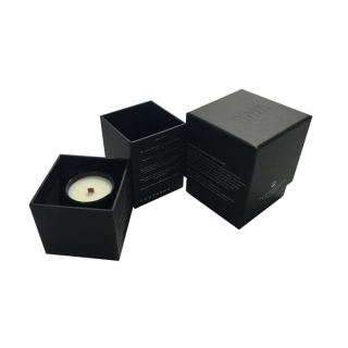 caixas de velas rígidas de papelão preto exclusivo