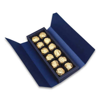 Синяя складная коробка шоколада