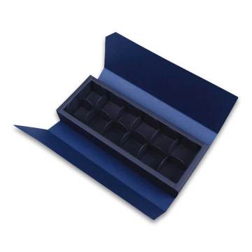 Caja de bombones plegable azul