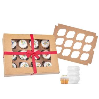 kraft packaging shipping cake box with window