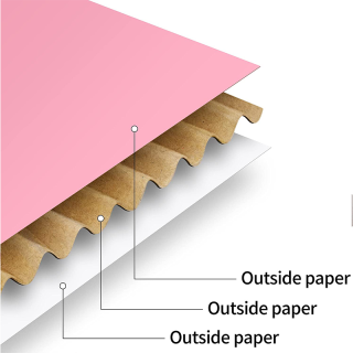 scatola di cartone stampato ondulato rosa