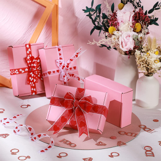 scatola di cartone stampato ondulato rosa