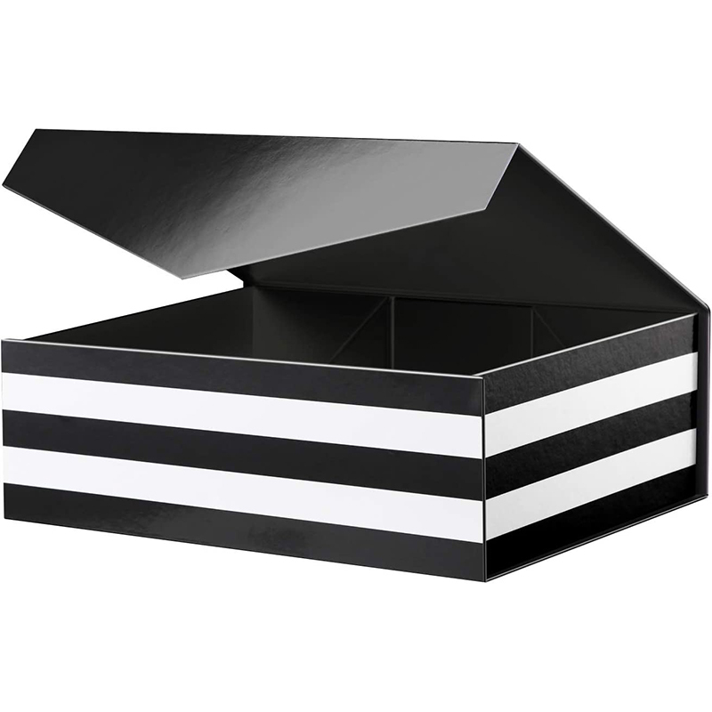 Cajas de papel plegables grandes impresas en negro, Precio bajo