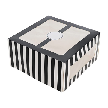 white with window birthday cake box