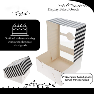 boîte à gâteau d'anniversaire blanche avec fenêtre