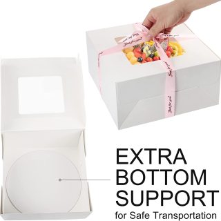 white with window christmas cardboard cake boxes