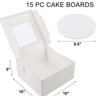white with window christmas cardboard cake boxes
