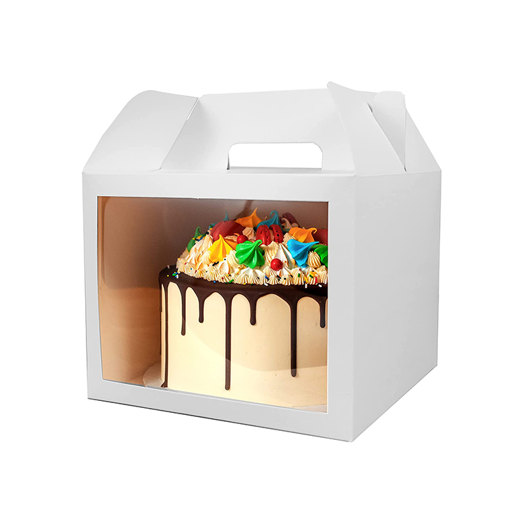 Cajas para tartas de 10 piezas de 10 x 10 x 10 pulgadas con ventana, caja  alta para tartas de nivel para bodas, cumpleaños, transporte, caja blanca