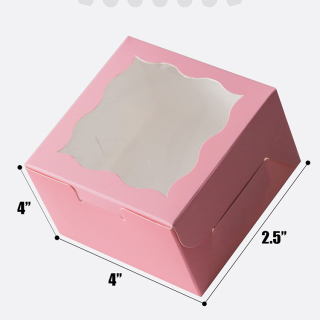 elegantes cajas de cupcakes rosas para publicar