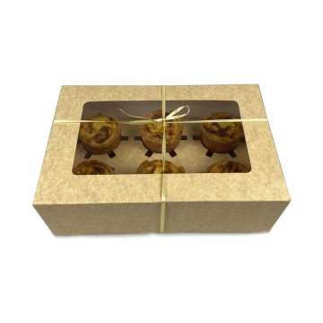 caixas de padaria com janela dupla caixa de cobertura de cupcake