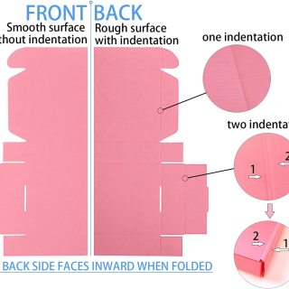 dicke rosa Wellpappen-Clamshell-Box