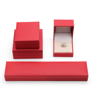 caixa de presente de envio de colar de luxo vermelho