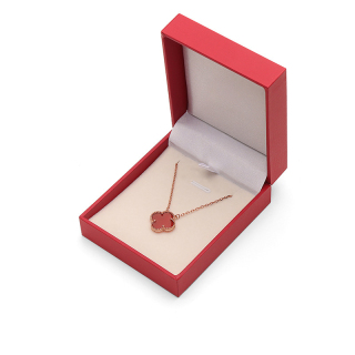 caixa de presente de envio de colar de luxo vermelho