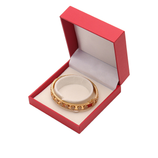 caixa de presente de envio de colar de luxo vermelho