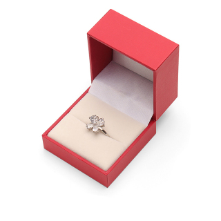 caixa de presente de envio de colar de luxo vermelho