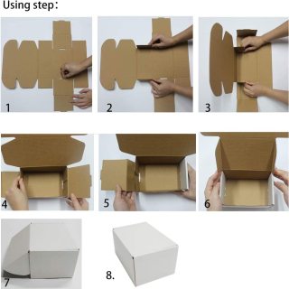 kraft white corrugated mailer boxes