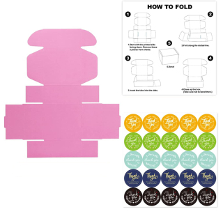 white mailer pink coloured corrugated boxes