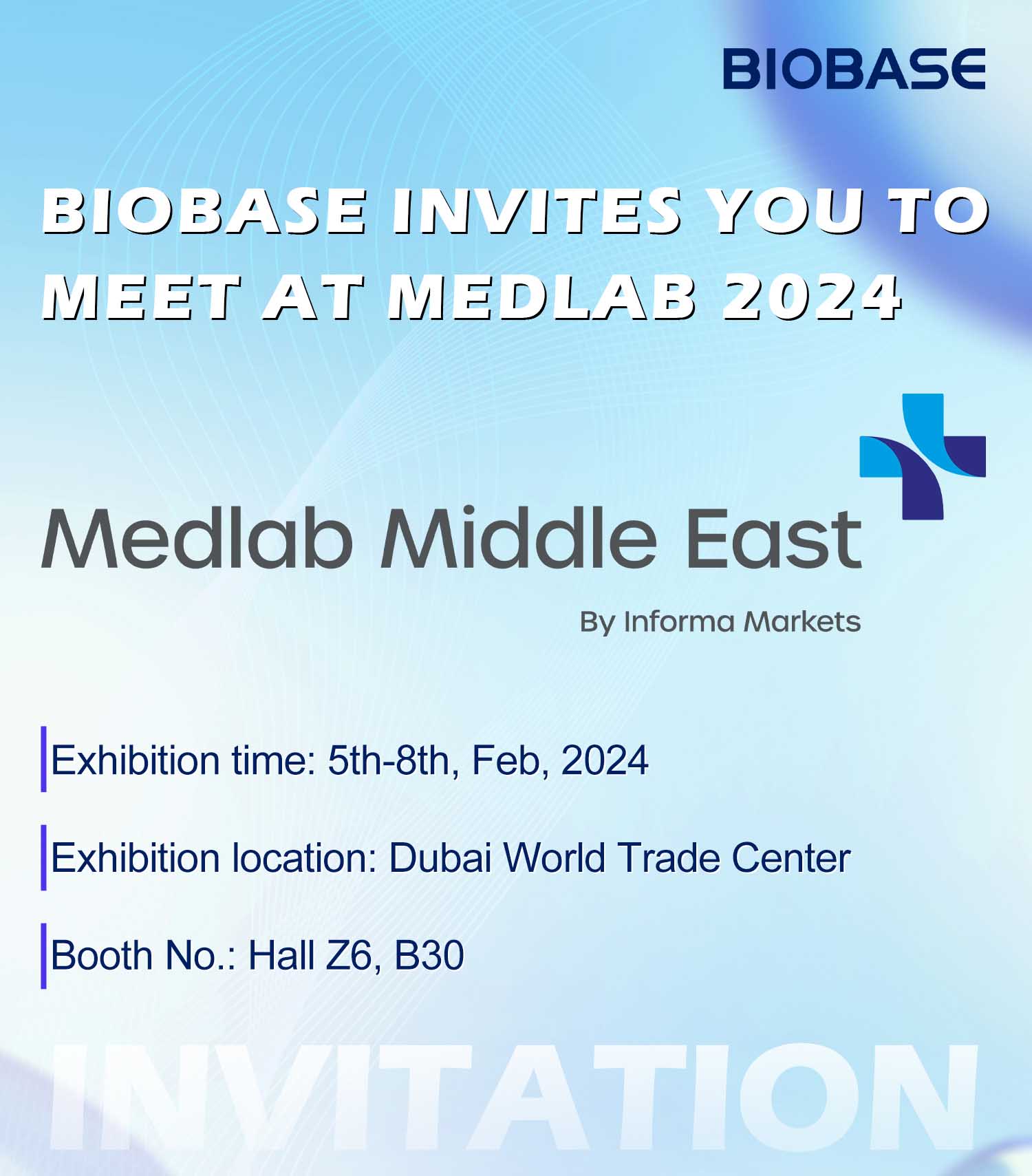BIOBASE invites you to meet at Medlab 2024