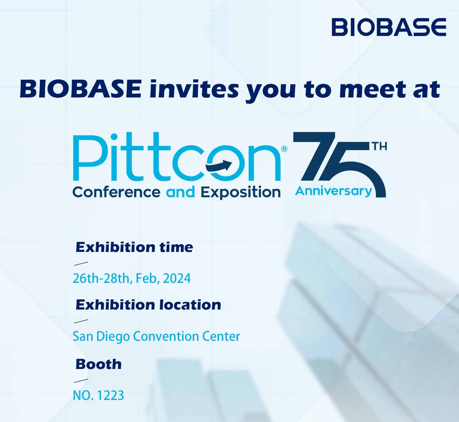 BIOBASE invites you to meet at PITTCON 2024