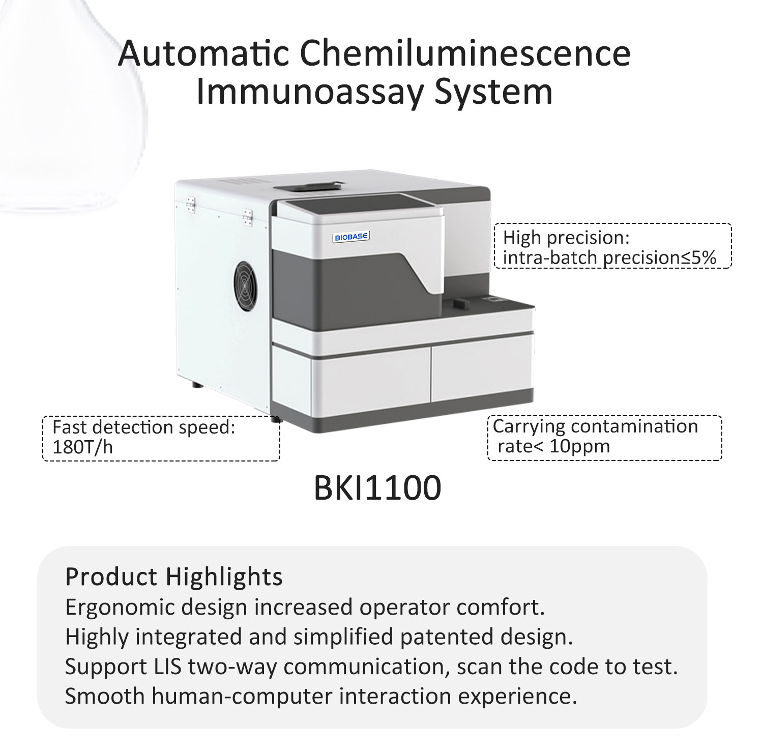 Flagship product: Automatic Chemiluminescence Immunoassay System