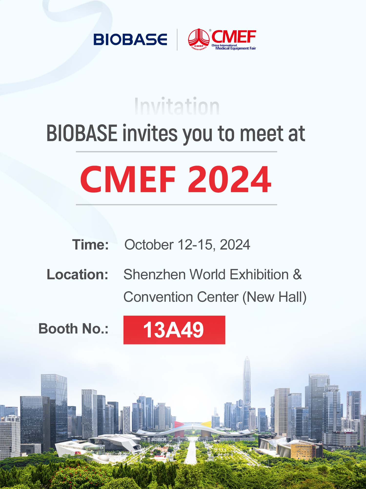 BIOBASE Invites You To Meet at ShenZhen CMEF 2024