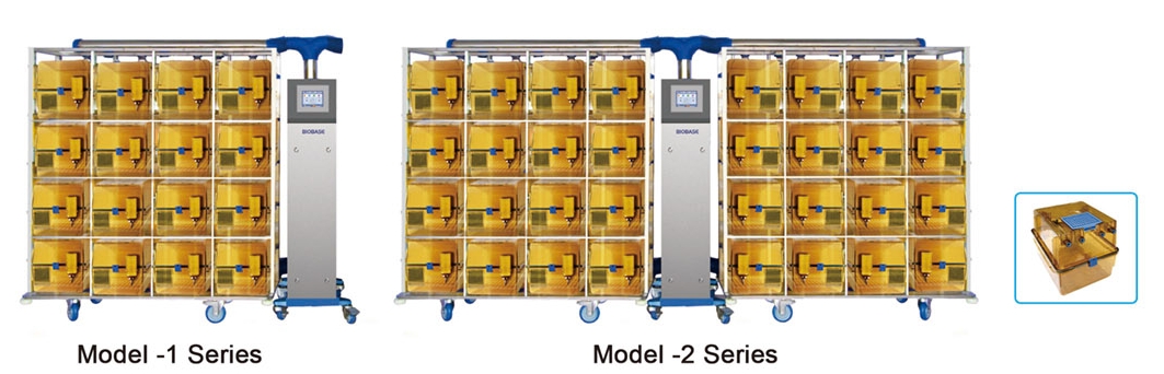mouse cage with individual ventilation