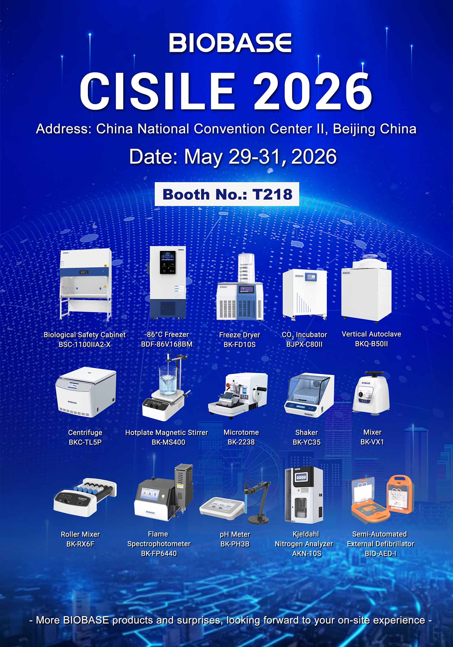 Join BIOBASE at CISILE 2026 in Beijing to explore cutting-edge laboratory innovations!