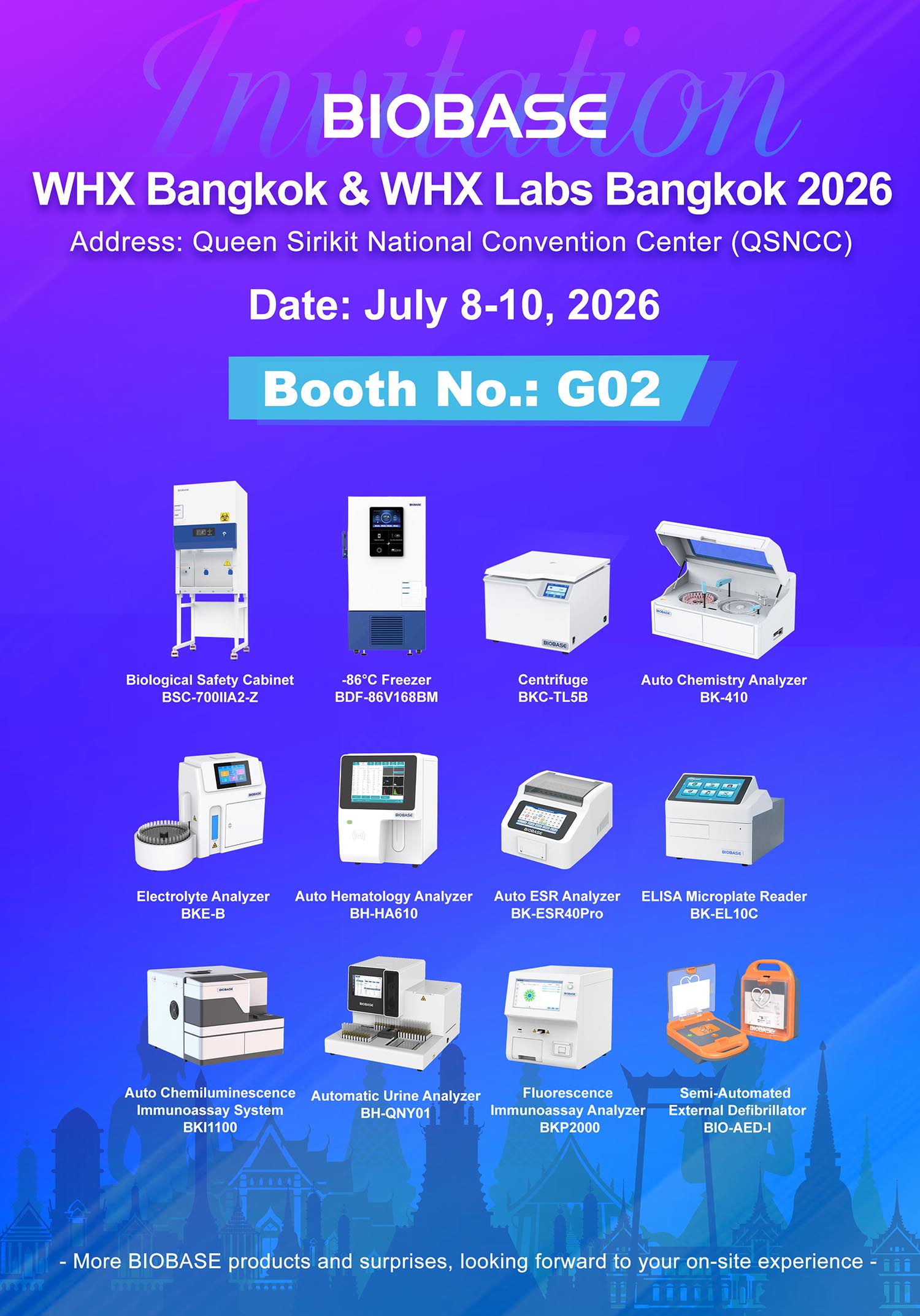 BIOBASE Invites You to WHX Bangkok & WHX Labs Bangkok 2026