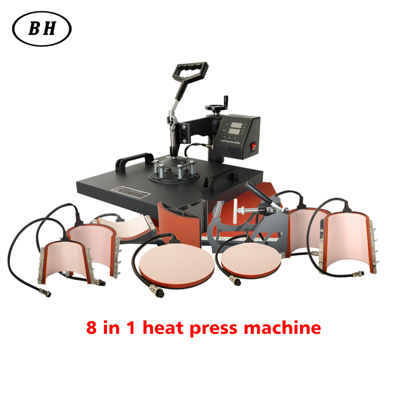 5 In 1 8 In 1 Clothes T-shirt Plate Combo Heat Press Machine