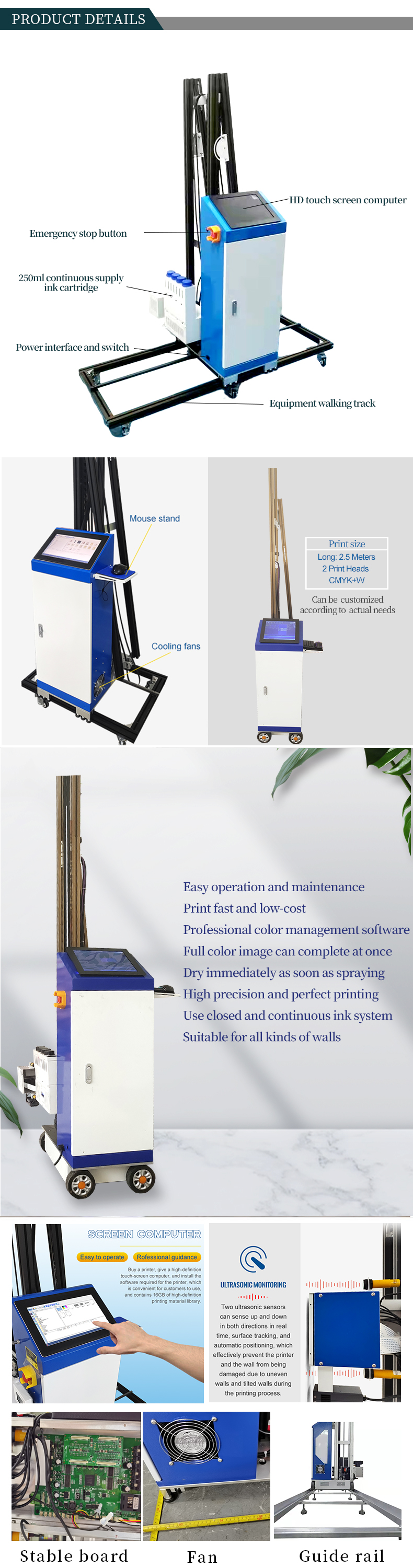 vertical wall painting machine