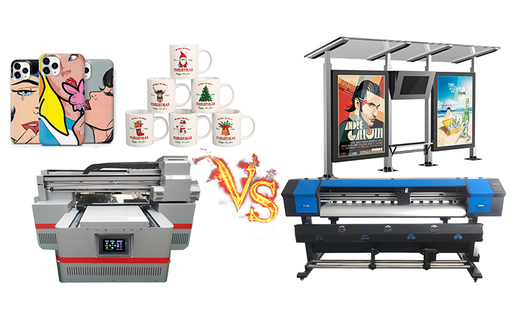 Was ist der Unterschied zwischen UV-Drucker und Eco-Solvent-Drucker——UV Printer Flatbed A2 Eco Solvent Printing Machine Factory Wholesale