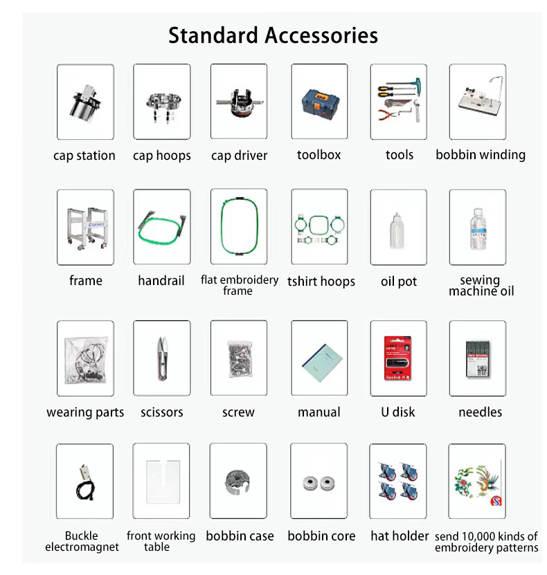 6 head embroidery machine