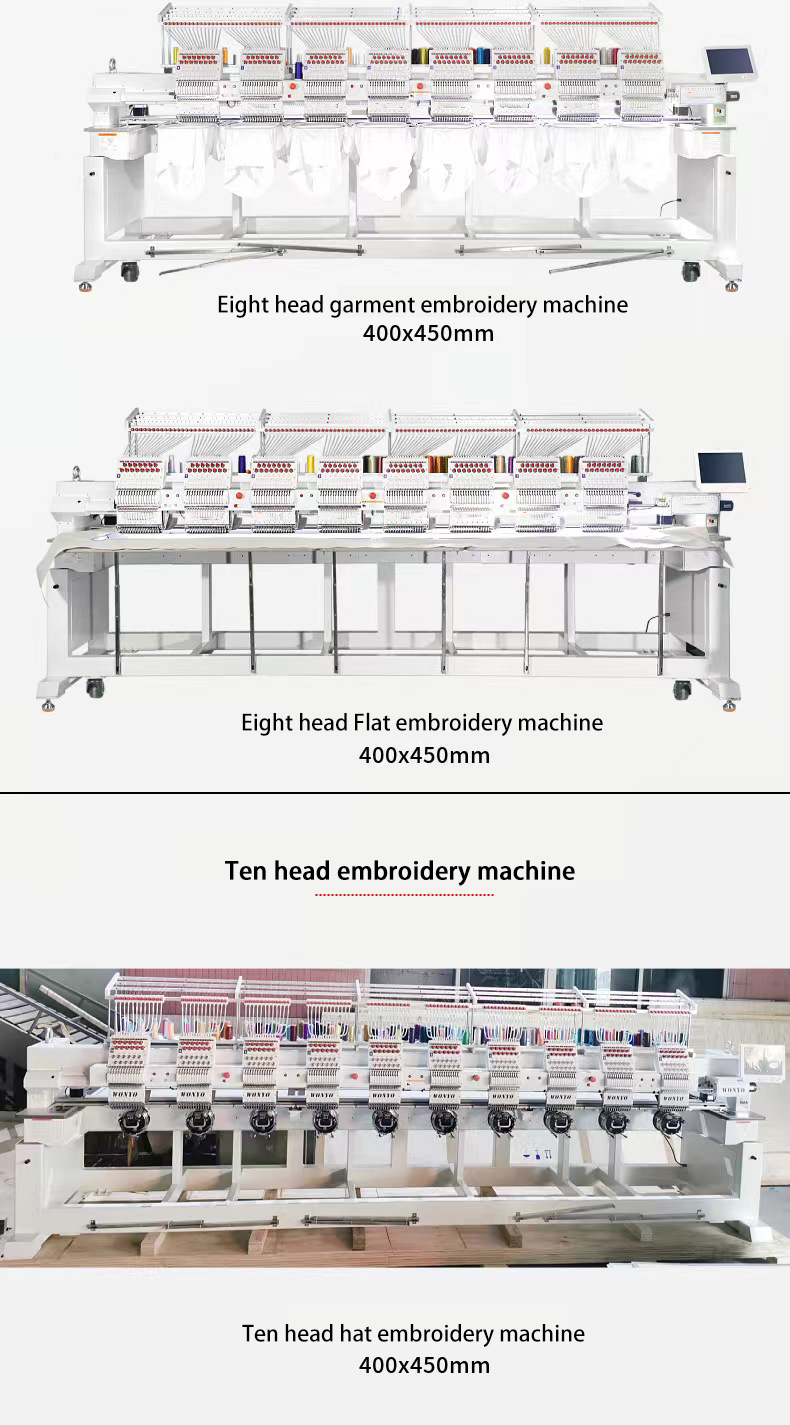 4 heads embroidery machine