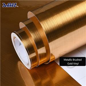 Selbstklebendes Metallic-Vinyl in gebürstetem Gold
