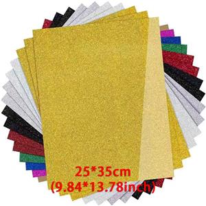 PU-Wärmetransfer-Vinyl mit Glitzer in Silber und Gold