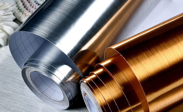 Choix de conception DIY : vinyle brossé métallisé autocollant.