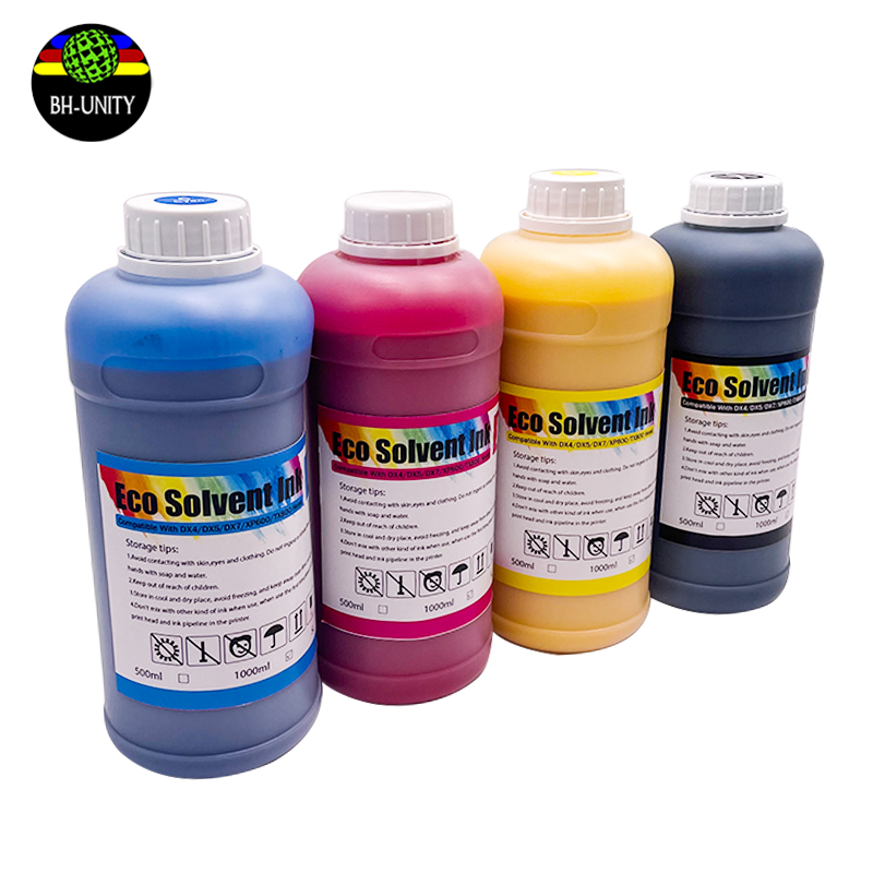 Dx4 XP600 프린트 헤드용 6가지 색상 에코 솔벤트 잉크