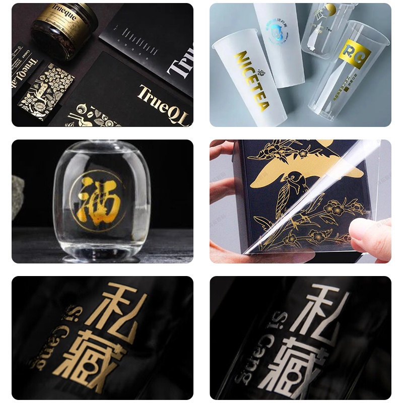 gold foil sticker custom uv dtf