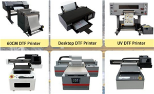 Vergleich verschiedener Druckertypen: Wanddrucker, Flachbettdrucker, DTF-Drucker, DTG-Drucker und UV-DTF-Drucker
