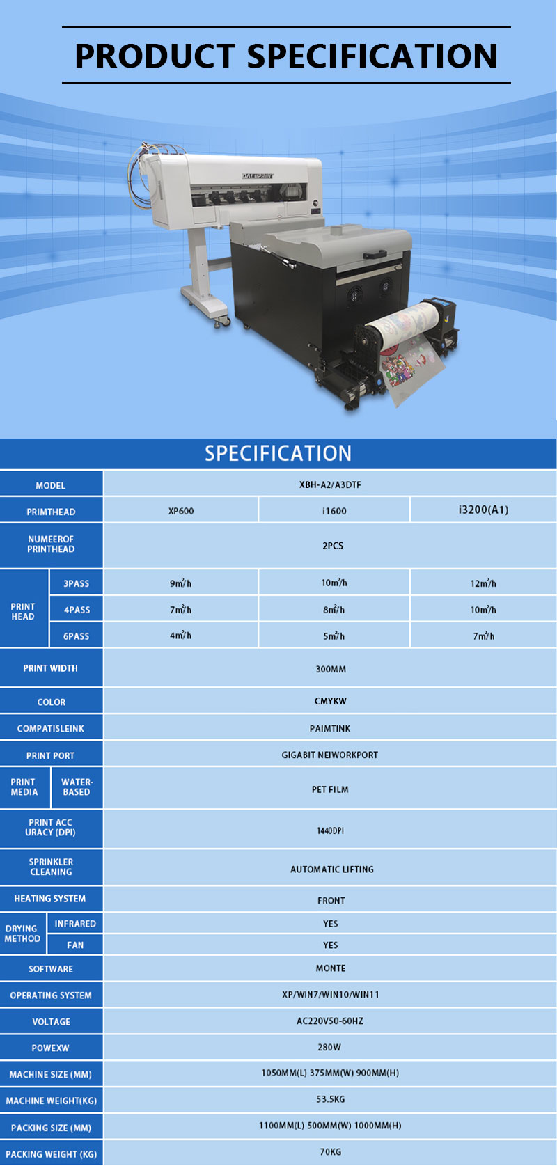 Digital Inkjet Dtf Printer