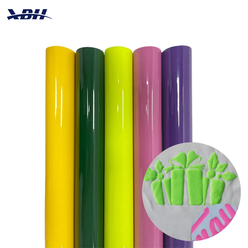 Phim UV Hydro 3D PU tùy chỉnh Cuộn logo HTV khổ A4 Cuộn quần áo màu vàng Tấm phản quang sắt ngọc trai