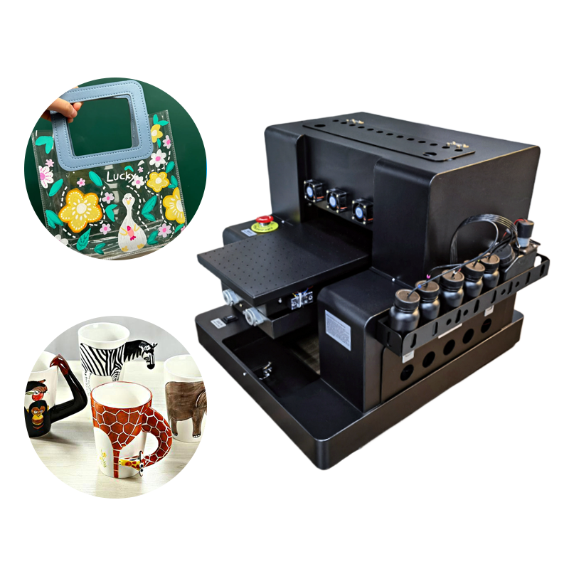 Impresora de inyección de tinta UV LED automática A3 completamente nueva