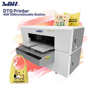 高色再現性 DTG プリンター A3 40x50cm フラットベッド デュアルステーション Tシャツ印刷機 鮮やかなカスタムアパレル用