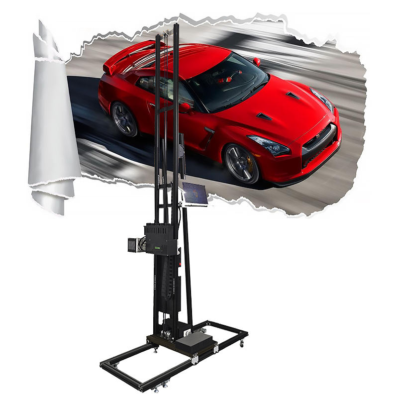 Opvouwbare UV-wandprinters zijn ontworpen voor het op maat maken van verticale 3D-tekeningen op wanden.