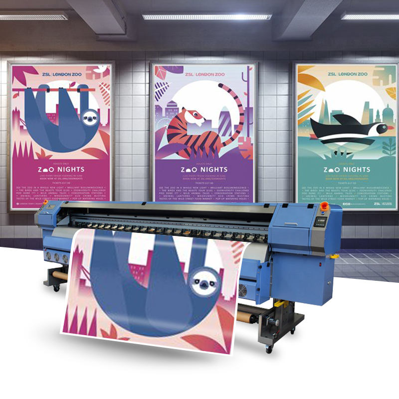 Prensa de impresión de alta velocidad Konica 512i con 8 cabezales para publicidad exterior