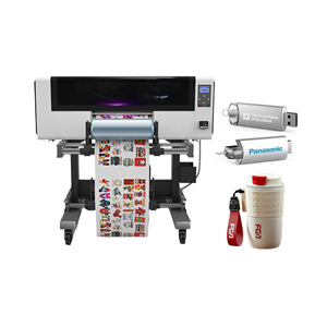 Fully automatic digital inkjet UV DTF printer is used for printing crystal labels and roll stickers.