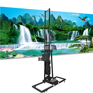 The fully automatic 3D UV vertical inkjet wall printer is suitable for printing on glass bricks and white walls.