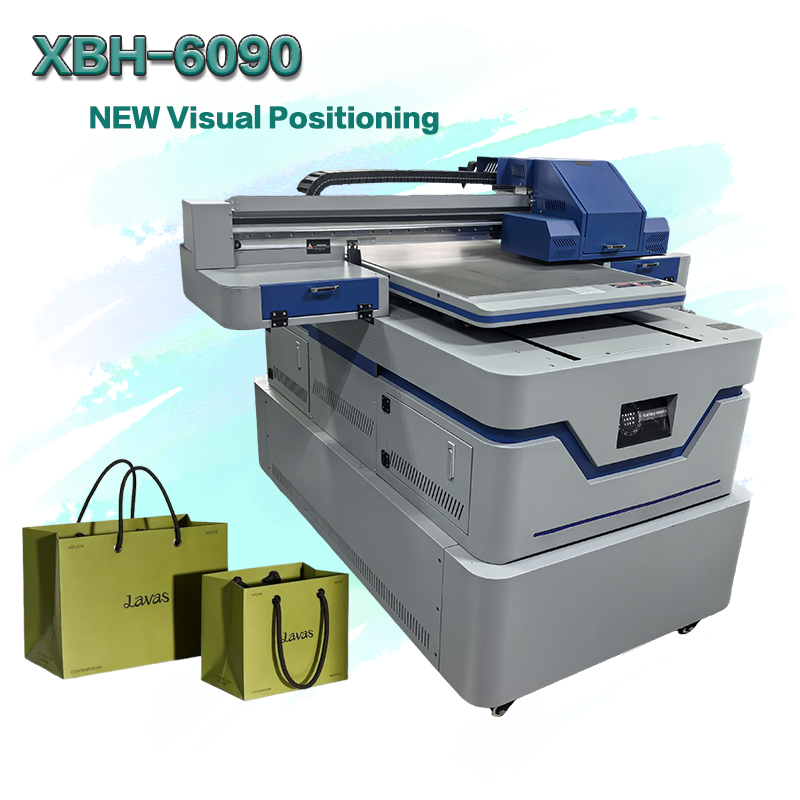 The A1 6090 UV Flatbed Inkjet Printer is suitable for printing on metal badges, bags, and mobile phone cases.