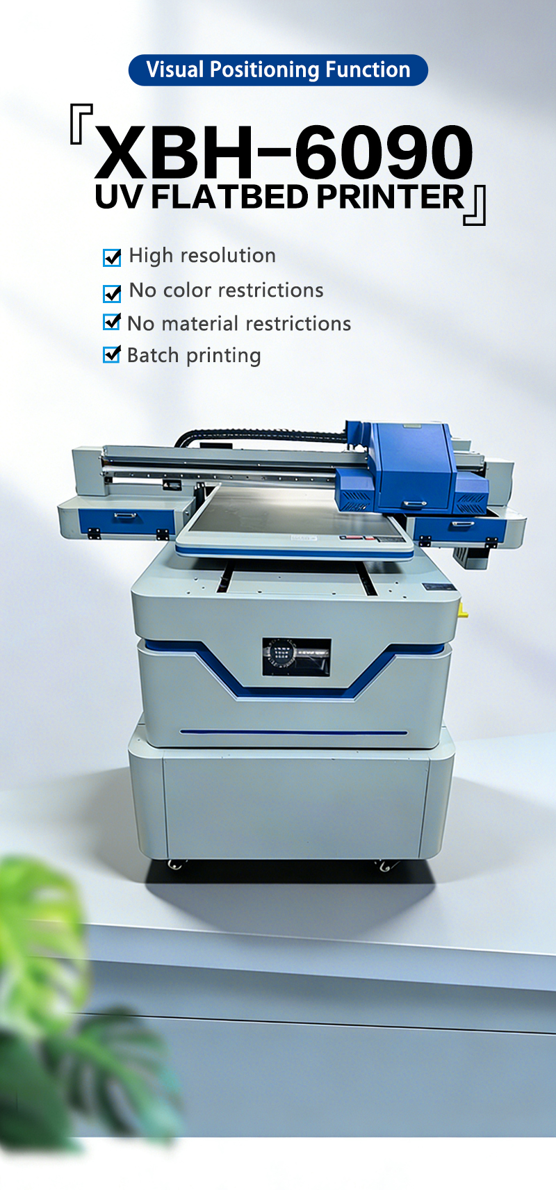 The A1 6090 UV Flatbed Inkjet Printer is suitable for printing on metal badges, bags, and mobile phone cases.
