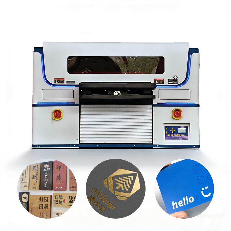 Visual Design 5065: 3-Printhead Flatbed UV Printer (A1/A2 Format) — Suitable for printing on acrylic, wood, tiles, bottles, and mobile phone cases.